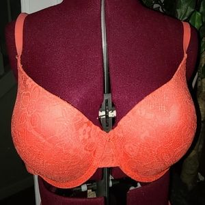 CUTE SALMON/ORANGE LACE NO BOUNDARIES BRA